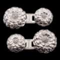Sterling Silver Lyte Flower Cufflinks