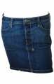 Denim mini skirt.
